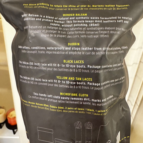 Dr. Martens 1460 Smooth Leather Boots – Womens US 8 - Shoe Care Kit - Picture 6 of 6